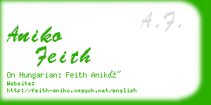 aniko feith business card